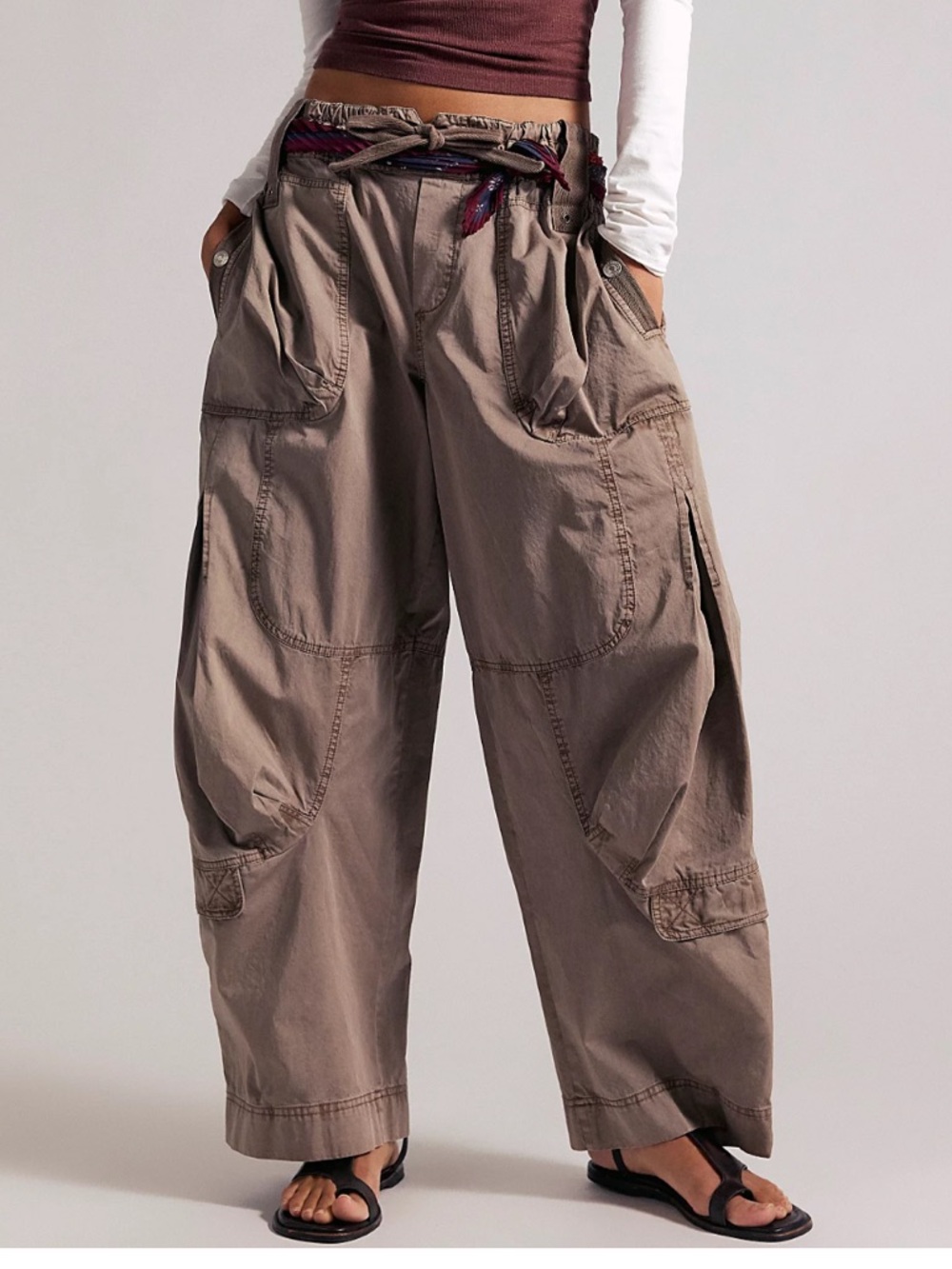 Free People Onset Cargo Pant in Dusted Cocoa